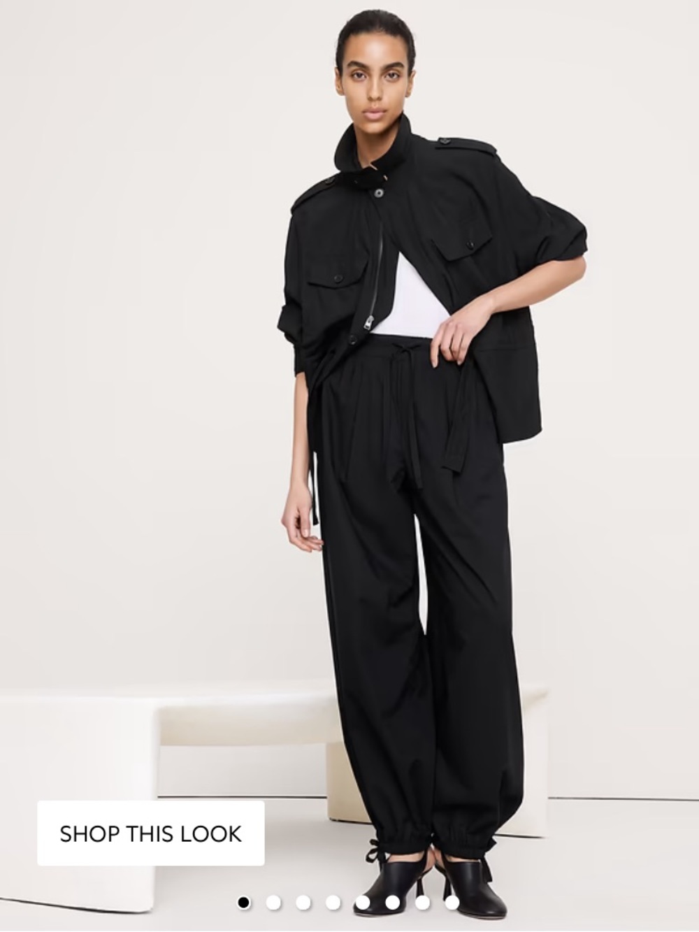 Banana Republic Black Straight Mid-Rise Pants